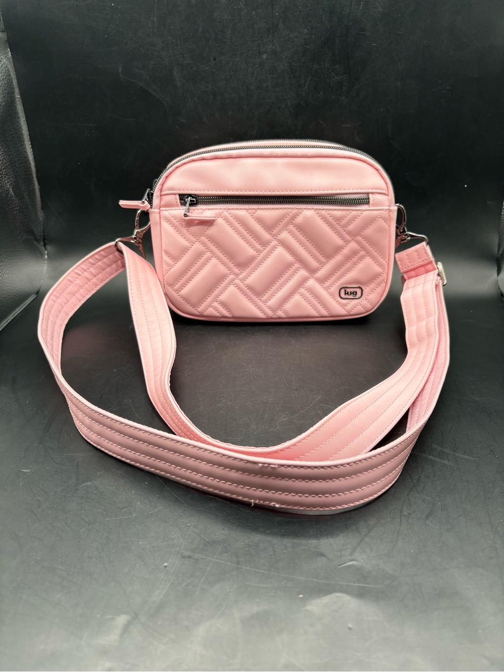 Pink Lug Super Coupe 3 Satin Luxe Convertible Crossbody Bag